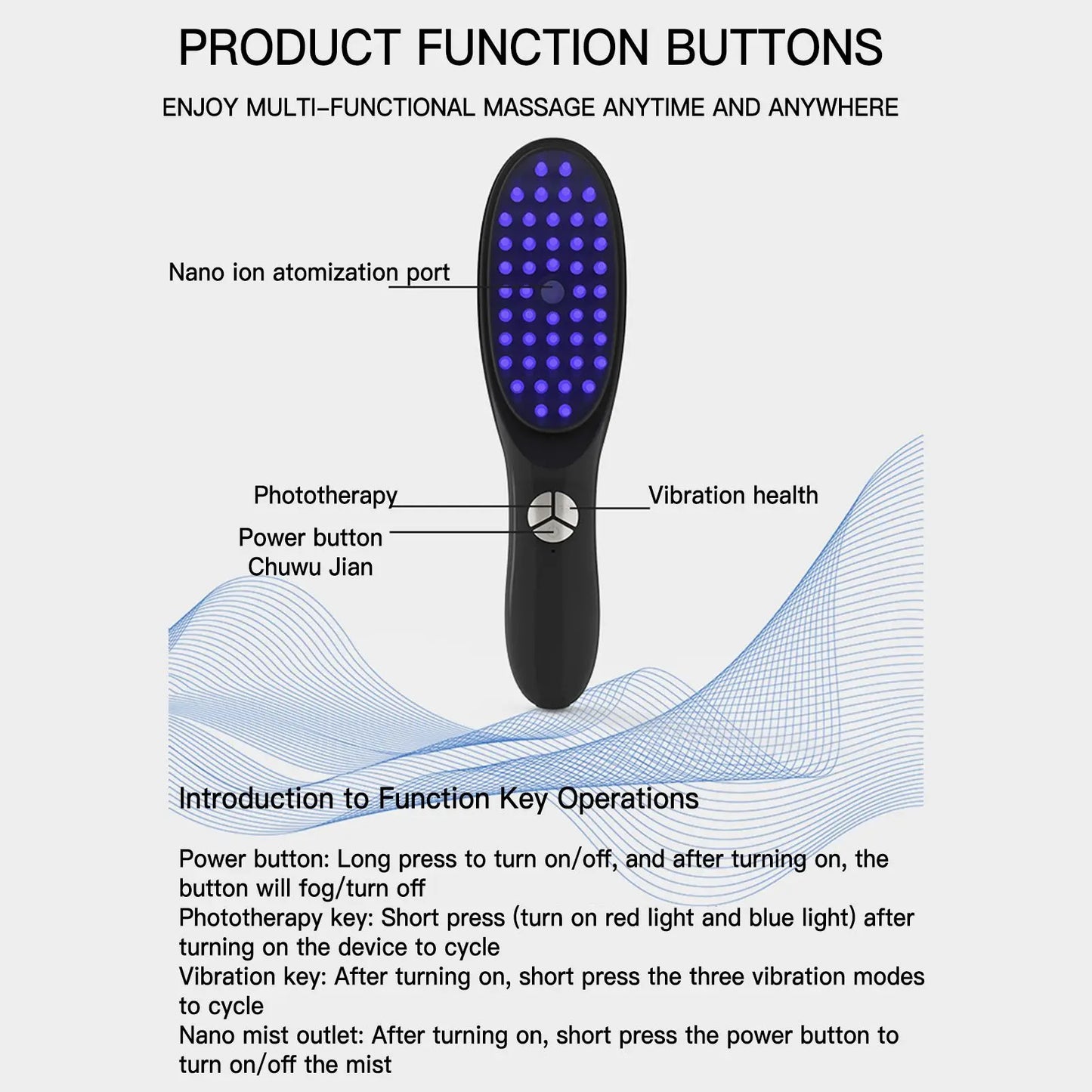 LuminaGro: Electric LED Scalp Massage Comb